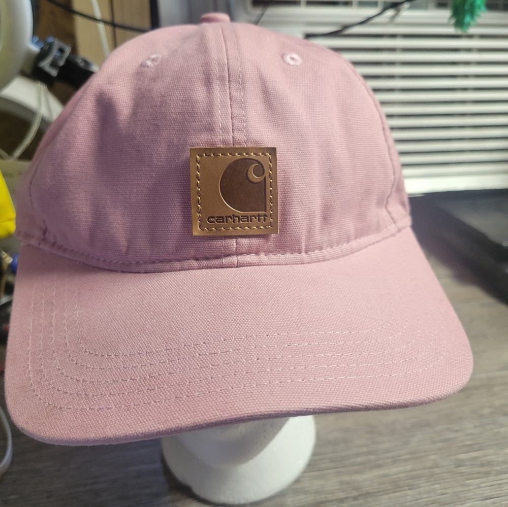 Carhartt Cap Pink OS Adjustable Strap NWOT Logo USA‎ Women's Hat Canvas Farm